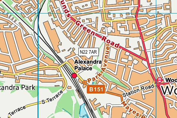 N22 7AR map - OS VectorMap District (Ordnance Survey) N22 7AR map - OS VectorMap District (Ordnance Survey)