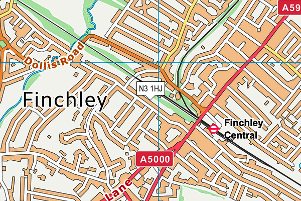N3 1HJ map - OS VectorMap District (Ordnance Survey) N3 1HJ map - OS VectorMap District (Ordnance Survey)