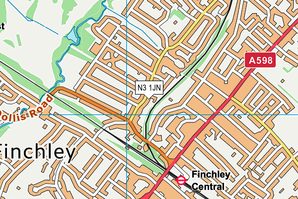 N3 1JN map - OS VectorMap District (Ordnance Survey) N3 1JN map - OS VectorMap District (Ordnance Survey)