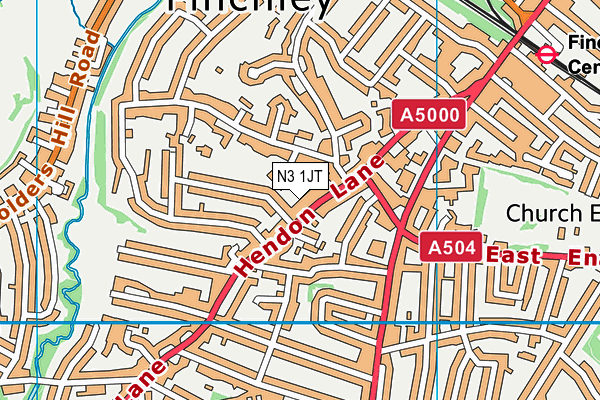 N3 1JT map - OS VectorMap District (Ordnance Survey) N3 1JT map - OS VectorMap District (Ordnance Survey)