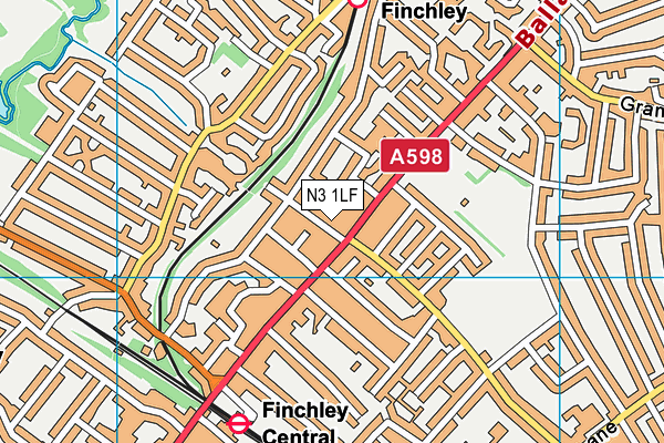 N3 1LF map - OS VectorMap District (Ordnance Survey) N3 1LF map - OS VectorMap District (Ordnance Survey)