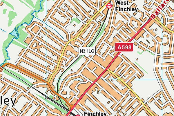 N3 1LG map - OS VectorMap District (Ordnance Survey) N3 1LG map - OS VectorMap District (Ordnance Survey)