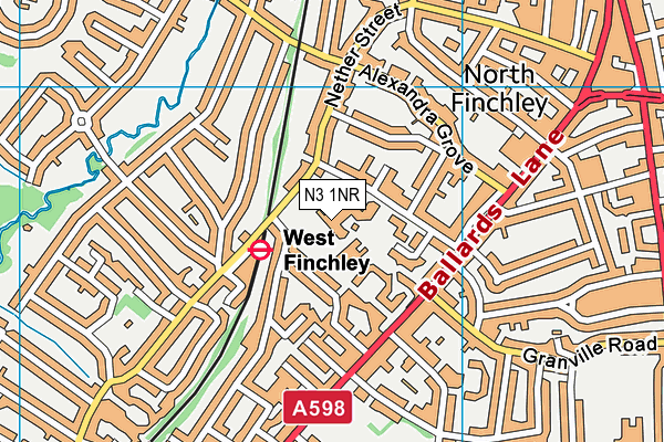 N3 1NR map - OS VectorMap District (Ordnance Survey)