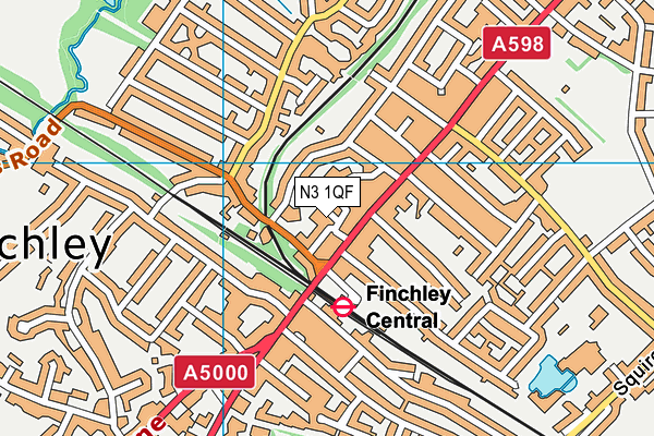 N3 1QF map - OS VectorMap District (Ordnance Survey) N3 1QF map - OS VectorMap District (Ordnance Survey)