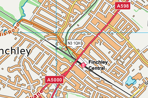 N3 1QH map - OS VectorMap District (Ordnance Survey) N3 1QH map - OS VectorMap District (Ordnance Survey)