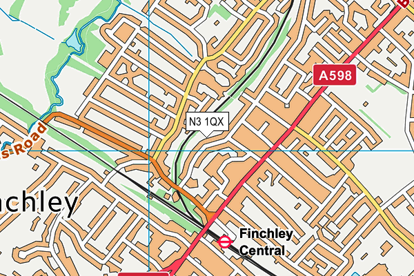 N3 1QX map - OS VectorMap District (Ordnance Survey) N3 1QX map - OS VectorMap District (Ordnance Survey)