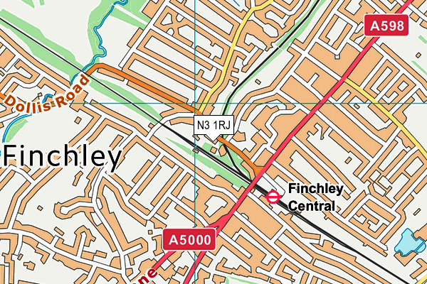 N3 1RJ map - OS VectorMap District (Ordnance Survey) N3 1RJ map - OS VectorMap District (Ordnance Survey)
