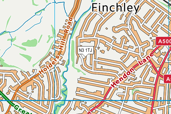 N3 1TJ map - OS VectorMap District (Ordnance Survey) N3 1TJ map - OS VectorMap District (Ordnance Survey)