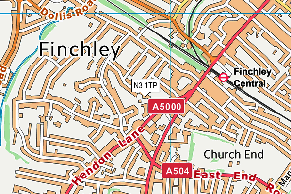 N3 1TP map - OS VectorMap District (Ordnance Survey) N3 1TP map - OS VectorMap District (Ordnance Survey)