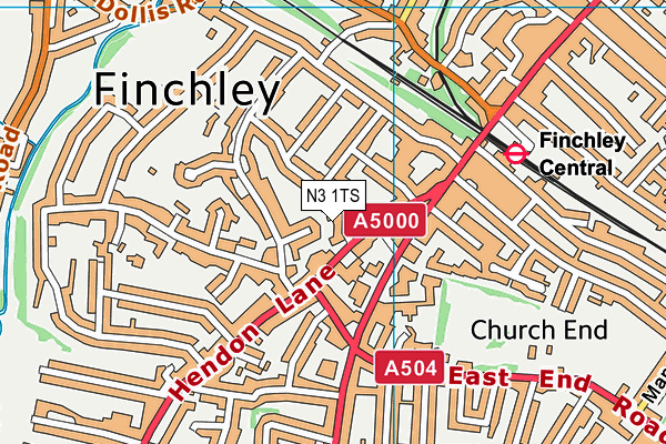 N3 1TS map - OS VectorMap District (Ordnance Survey) N3 1TS map - OS VectorMap District (Ordnance Survey)