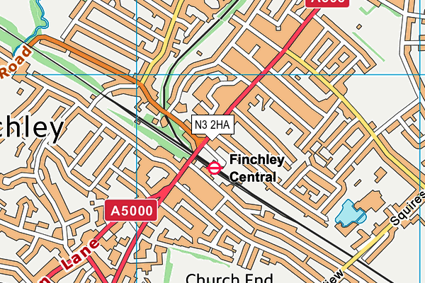 N3 2HA map - OS VectorMap District (Ordnance Survey) N3 2HA map - OS VectorMap District (Ordnance Survey)