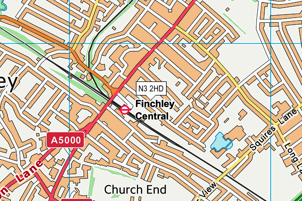 N3 2HD map - OS VectorMap District (Ordnance Survey) N3 2HD map - OS VectorMap District (Ordnance Survey)