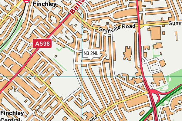 N3 2NL map - OS VectorMap District (Ordnance Survey) N3 2NL map - OS VectorMap District (Ordnance Survey)