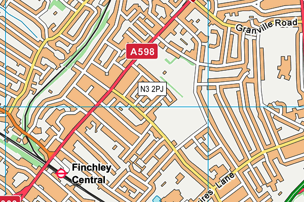 N3 2PJ map - OS VectorMap District (Ordnance Survey) N3 2PJ map - OS VectorMap District (Ordnance Survey)