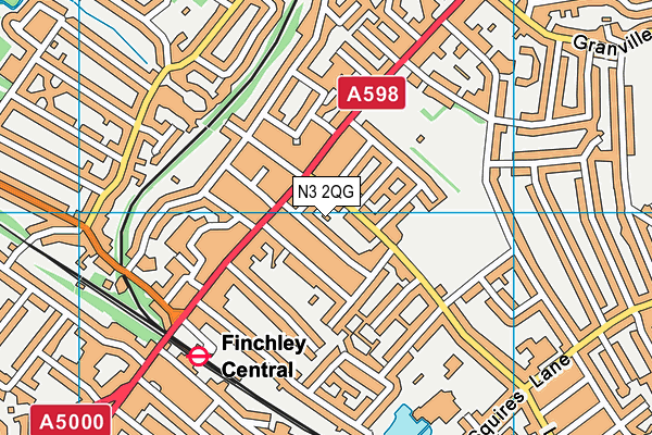 N3 2QG map - OS VectorMap District (Ordnance Survey) N3 2QG map - OS VectorMap District (Ordnance Survey)
