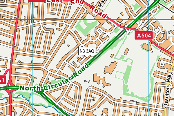 N3 3AQ map - OS VectorMap District (Ordnance Survey) N3 3AQ map - OS VectorMap District (Ordnance Survey)