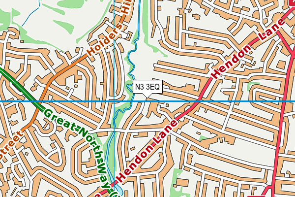 N3 3EQ map - OS VectorMap District (Ordnance Survey) N3 3EQ map - OS VectorMap District (Ordnance Survey)