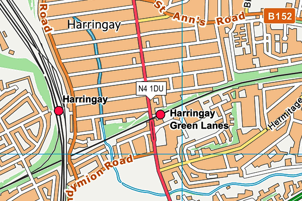 N4 1DU map - OS VectorMap District (Ordnance Survey) N4 1DU map - OS VectorMap District (Ordnance Survey)