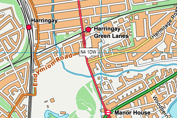 N4 1DW map - OS VectorMap District (Ordnance Survey) N4 1DW map - OS VectorMap District (Ordnance Survey)