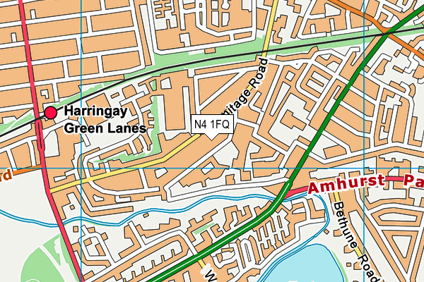 N4 1FQ map - OS VectorMap District (Ordnance Survey) N4 1FQ map - OS VectorMap District (Ordnance Survey)