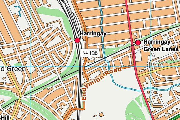 N4 1QB map - OS VectorMap District (Ordnance Survey) N4 1QB map - OS VectorMap District (Ordnance Survey)