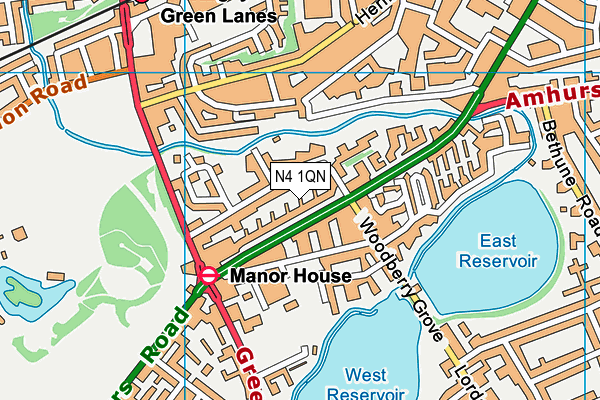 N4 1QN map - OS VectorMap District (Ordnance Survey) N4 1QN map - OS VectorMap District (Ordnance Survey)