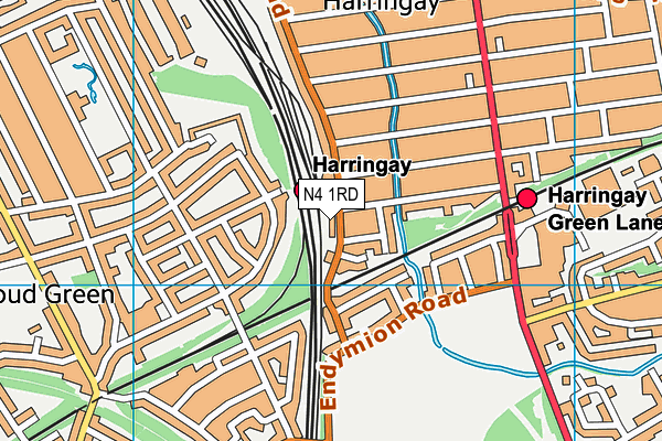 N4 1RD map - OS VectorMap District (Ordnance Survey) N4 1RD map - OS VectorMap District (Ordnance Survey)