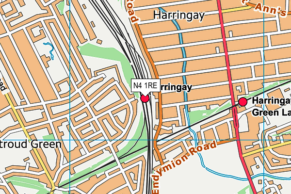 N4 1RE map - OS VectorMap District (Ordnance Survey) N4 1RE map - OS VectorMap District (Ordnance Survey)