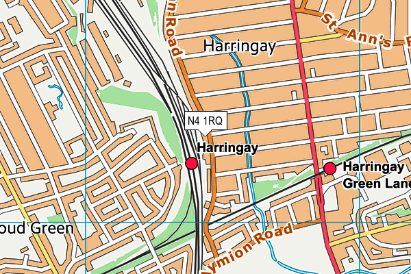 N4 1RQ map - OS VectorMap District (Ordnance Survey) N4 1RQ map - OS VectorMap District (Ordnance Survey)