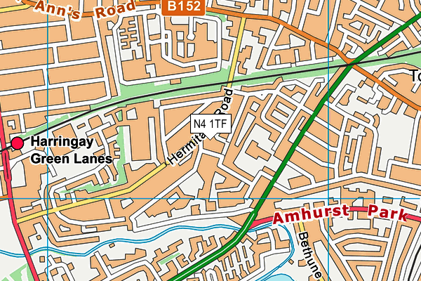 N4 1TF map - OS VectorMap District (Ordnance Survey) N4 1TF map - OS VectorMap District (Ordnance Survey)