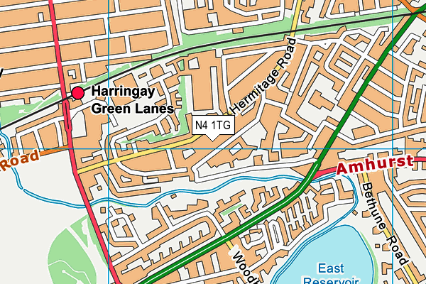 N4 1TG map - OS VectorMap District (Ordnance Survey) N4 1TG map - OS VectorMap District (Ordnance Survey)