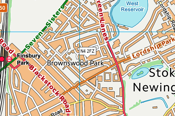 N4 2FZ map - OS VectorMap District (Ordnance Survey) N4 2FZ map - OS VectorMap District (Ordnance Survey)