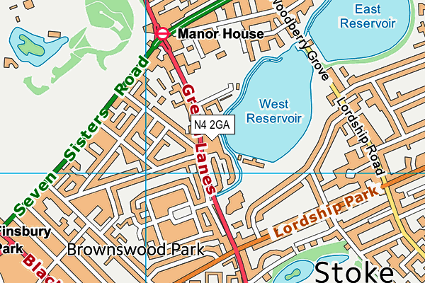 N4 2GA map - OS VectorMap District (Ordnance Survey) N4 2GA map - OS VectorMap District (Ordnance Survey)