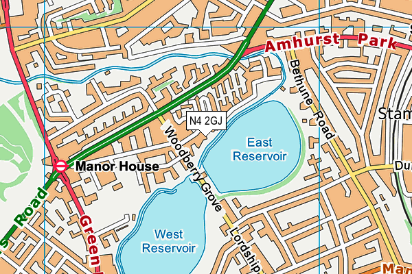 N4 2GJ map - OS VectorMap District (Ordnance Survey) N4 2GJ map - OS VectorMap District (Ordnance Survey)