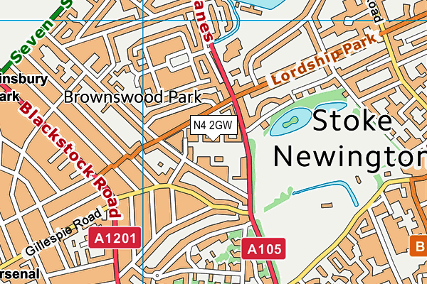 N4 2GW map - OS VectorMap District (Ordnance Survey) N4 2GW map - OS VectorMap District (Ordnance Survey)