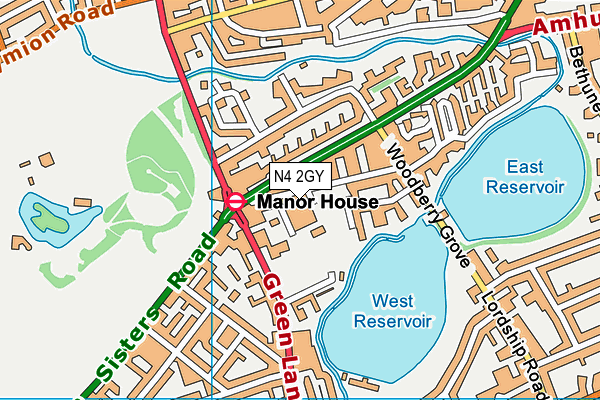 N4 2GY map - OS VectorMap District (Ordnance Survey) N4 2GY map - OS VectorMap District (Ordnance Survey)