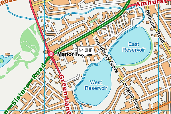 N4 2HF map - OS VectorMap District (Ordnance Survey) N4 2HF map - OS VectorMap District (Ordnance Survey)