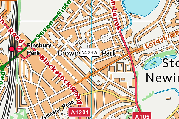 N4 2HW map - OS VectorMap District (Ordnance Survey) N4 2HW map - OS VectorMap District (Ordnance Survey)