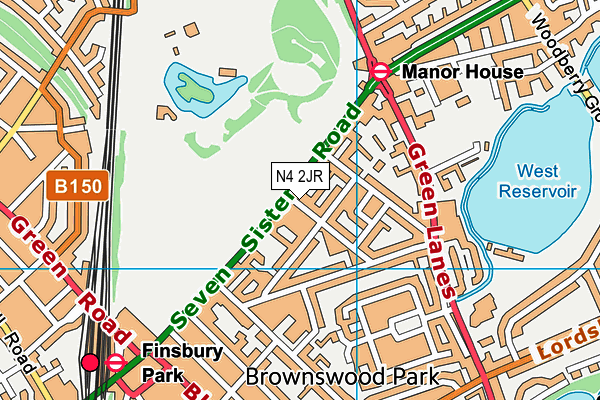 N4 2JR map - OS VectorMap District (Ordnance Survey) N4 2JR map - OS VectorMap District (Ordnance Survey)