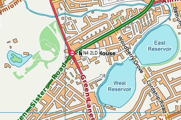 N4 2LD map - OS VectorMap District (Ordnance Survey) N4 2LD map - OS VectorMap District (Ordnance Survey)