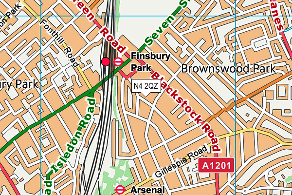 N4 2QZ map - OS VectorMap District (Ordnance Survey) N4 2QZ map - OS VectorMap District (Ordnance Survey)
