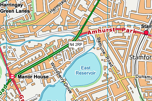N4 2RP map - OS VectorMap District (Ordnance Survey) N4 2RP map - OS VectorMap District (Ordnance Survey)
