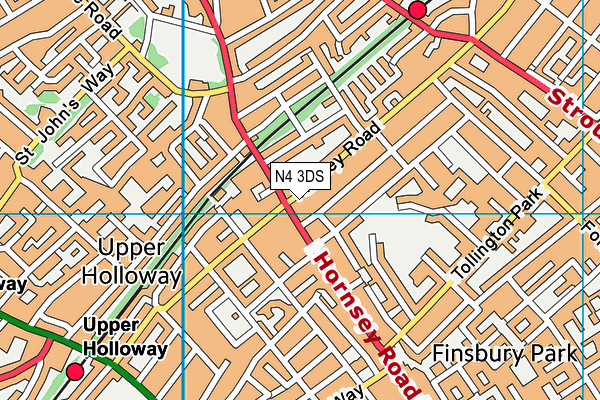 N4 3DS map - OS VectorMap District (Ordnance Survey) N4 3DS map - OS VectorMap District (Ordnance Survey)