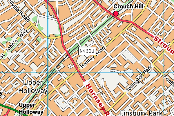 N4 3DU map - OS VectorMap District (Ordnance Survey) N4 3DU map - OS VectorMap District (Ordnance Survey)