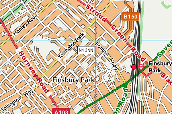 N4 3NN map - OS VectorMap District (Ordnance Survey) N4 3NN map - OS VectorMap District (Ordnance Survey)