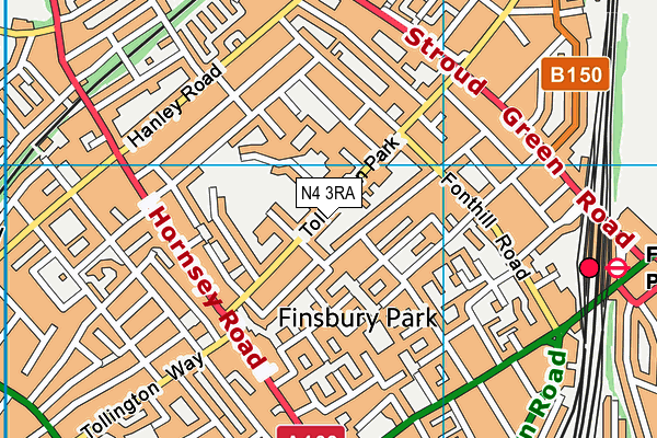 N4 3RA map - OS VectorMap District (Ordnance Survey) N4 3RA map - OS VectorMap District (Ordnance Survey)