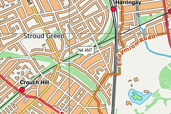 N4 4NT map - OS VectorMap District (Ordnance Survey) N4 4NT map - OS VectorMap District (Ordnance Survey)