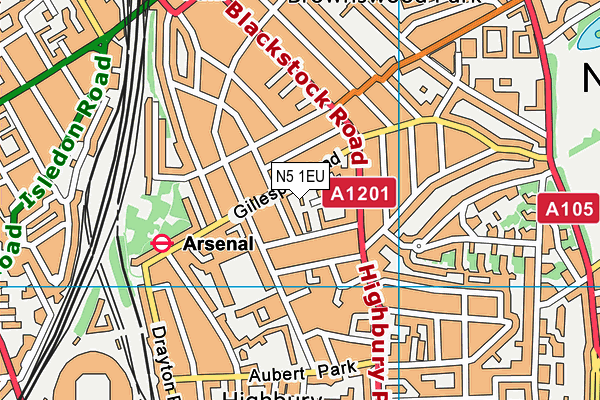 N5 1EU map - OS VectorMap District (Ordnance Survey) N5 1EU map - OS VectorMap District (Ordnance Survey)