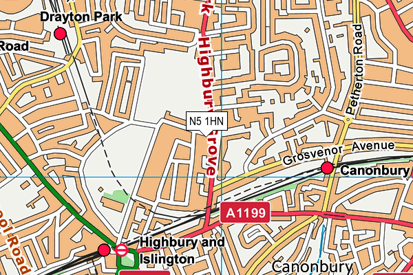 N5 1HN map - OS VectorMap District (Ordnance Survey) N5 1HN map - OS VectorMap District (Ordnance Survey)