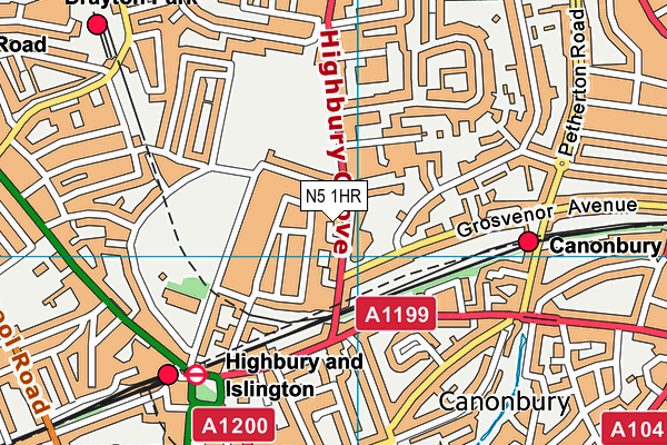 N5 1HR map - OS VectorMap District (Ordnance Survey) N5 1HR map - OS VectorMap District (Ordnance Survey)